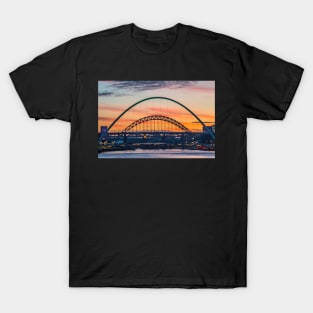 Sunset on the tyne river quayside T-Shirt